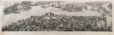 The Encampment of the English Forces near Portsmouth during the Battle of the Solent by James Basire